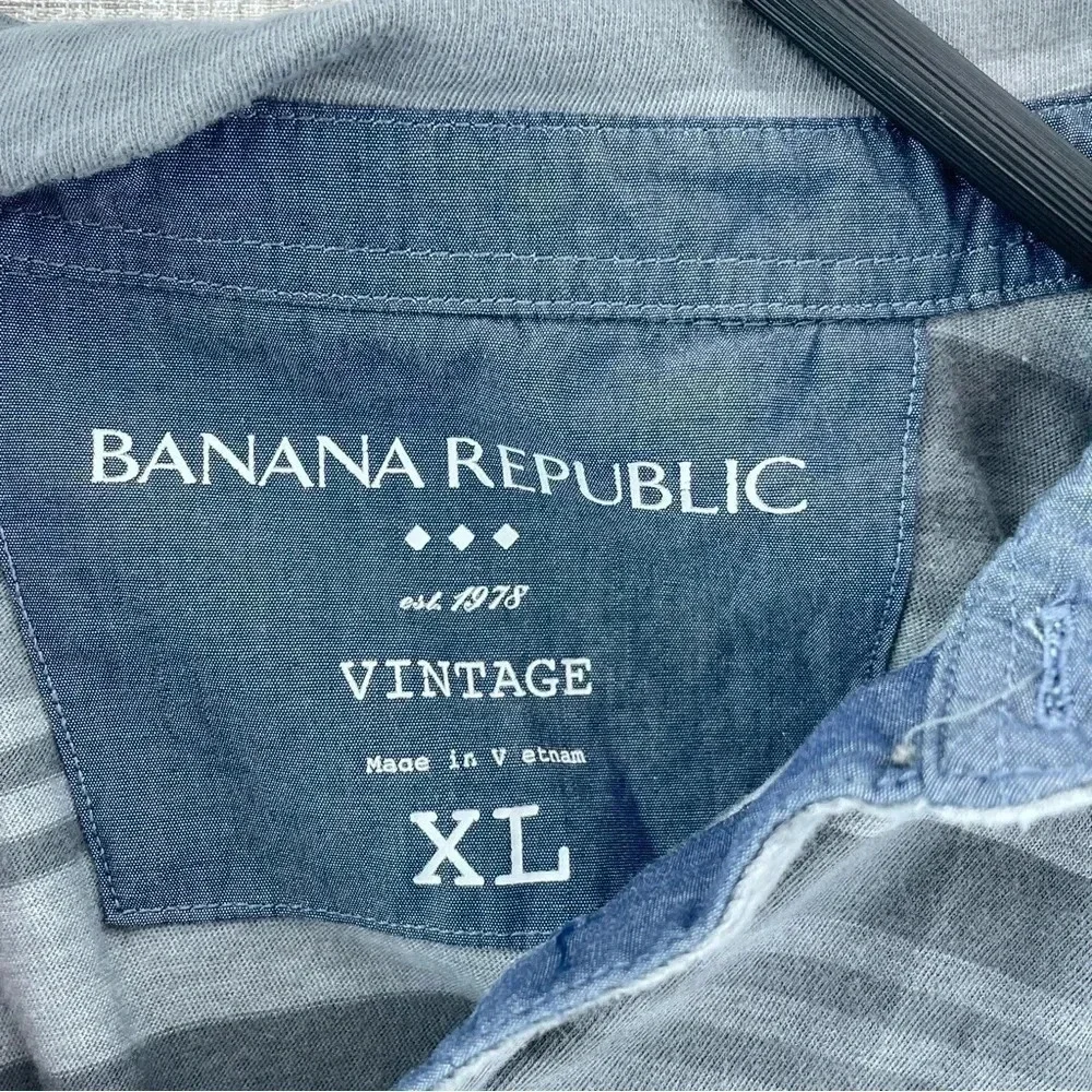 Banana Republic Vintage Style Striped Short Sleeve Polo Men's XL 7016/7 b